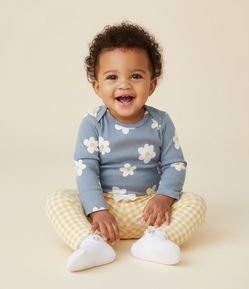 Body Infantil Manga Longa com Estampa Floral Bold – Tam 0 a 18 Meses