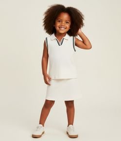 Conjunto Infantil Texturizada com Gola Polo – Tam 1 a 6 Anos