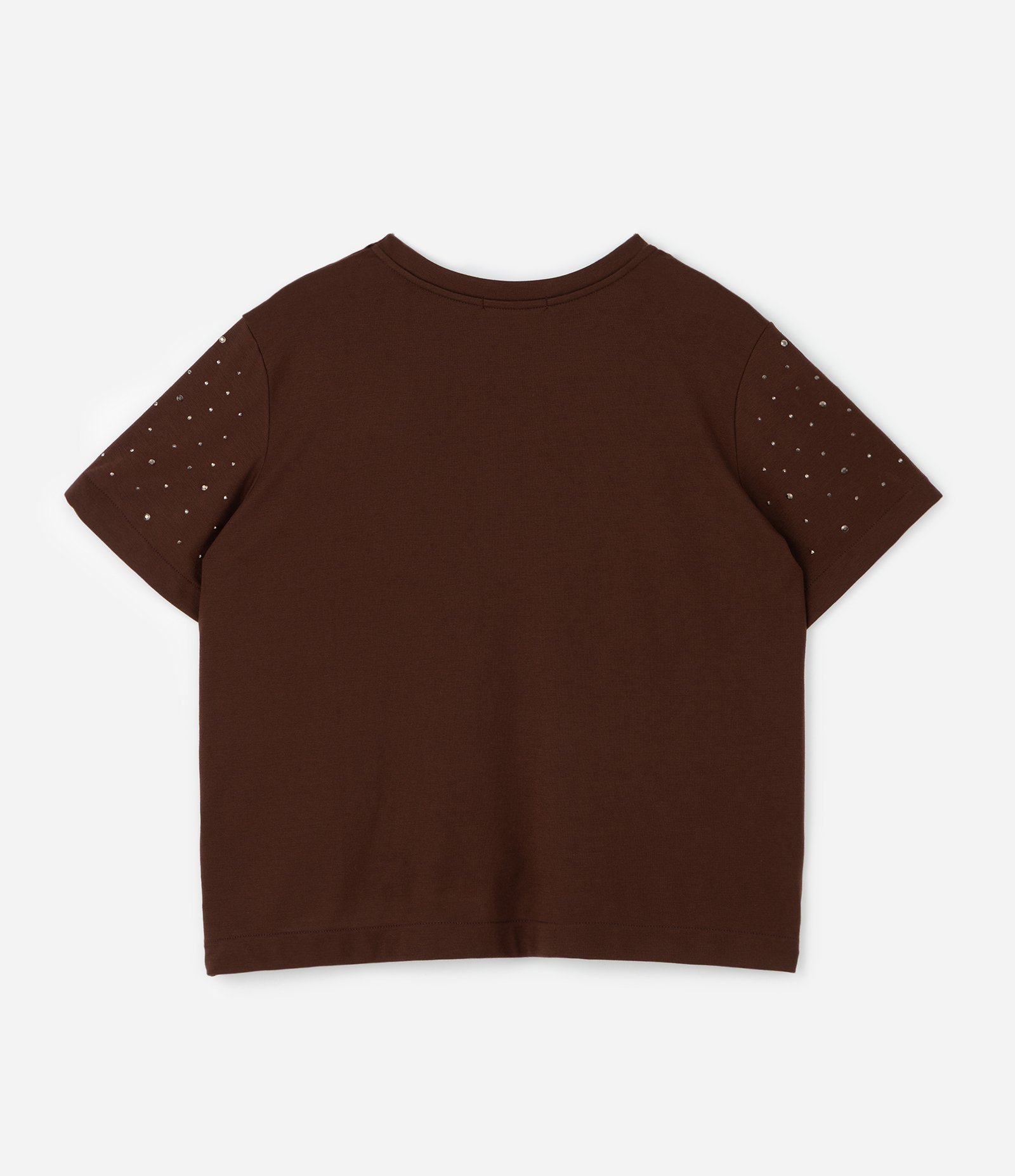 Camiseta com Brilhos Aplicados Curve & Plus Size Marrom 2