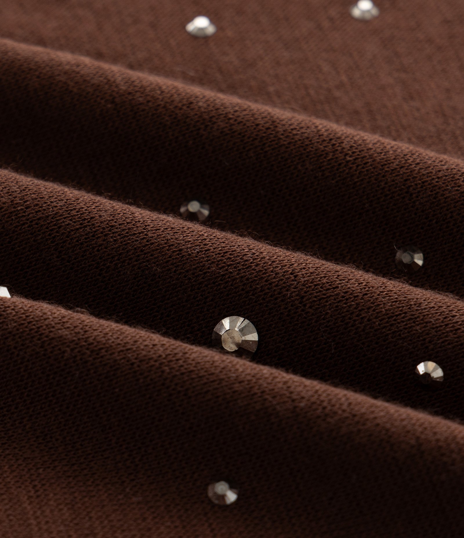 Camiseta com Brilhos Aplicados Curve & Plus Size Marrom 3