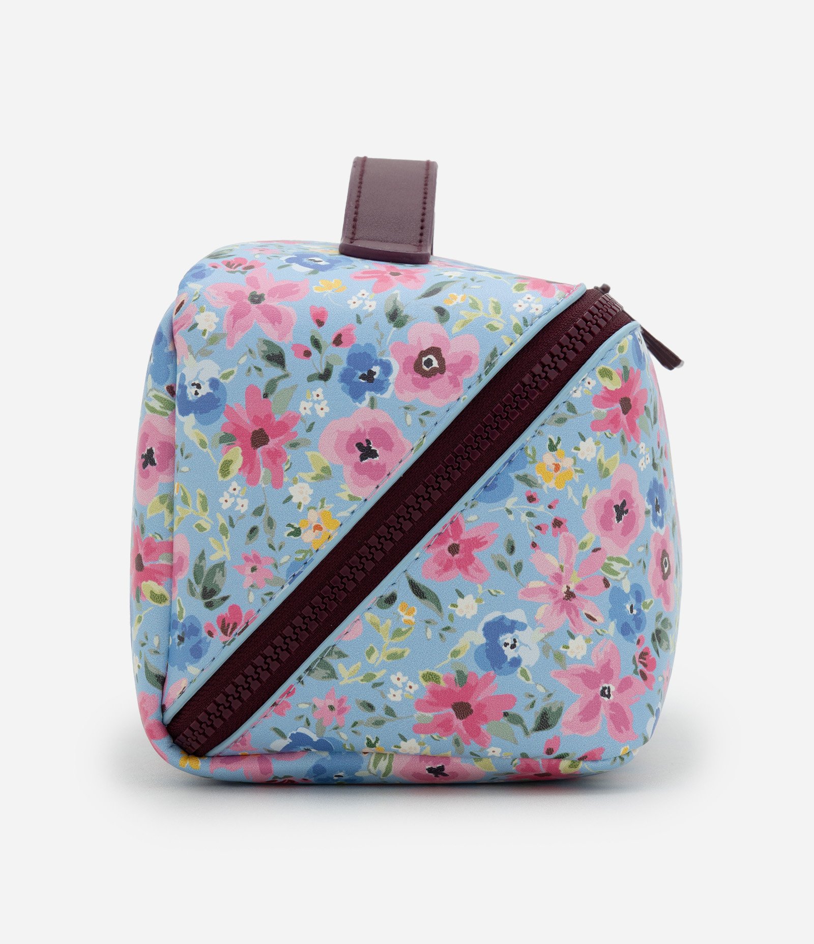 Necessaire Baú com Estampa Floral Azul 2