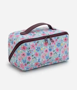 Necessaire Baú com Estampa Floral
