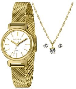 Relógio Analógico Aço Feminino Lince