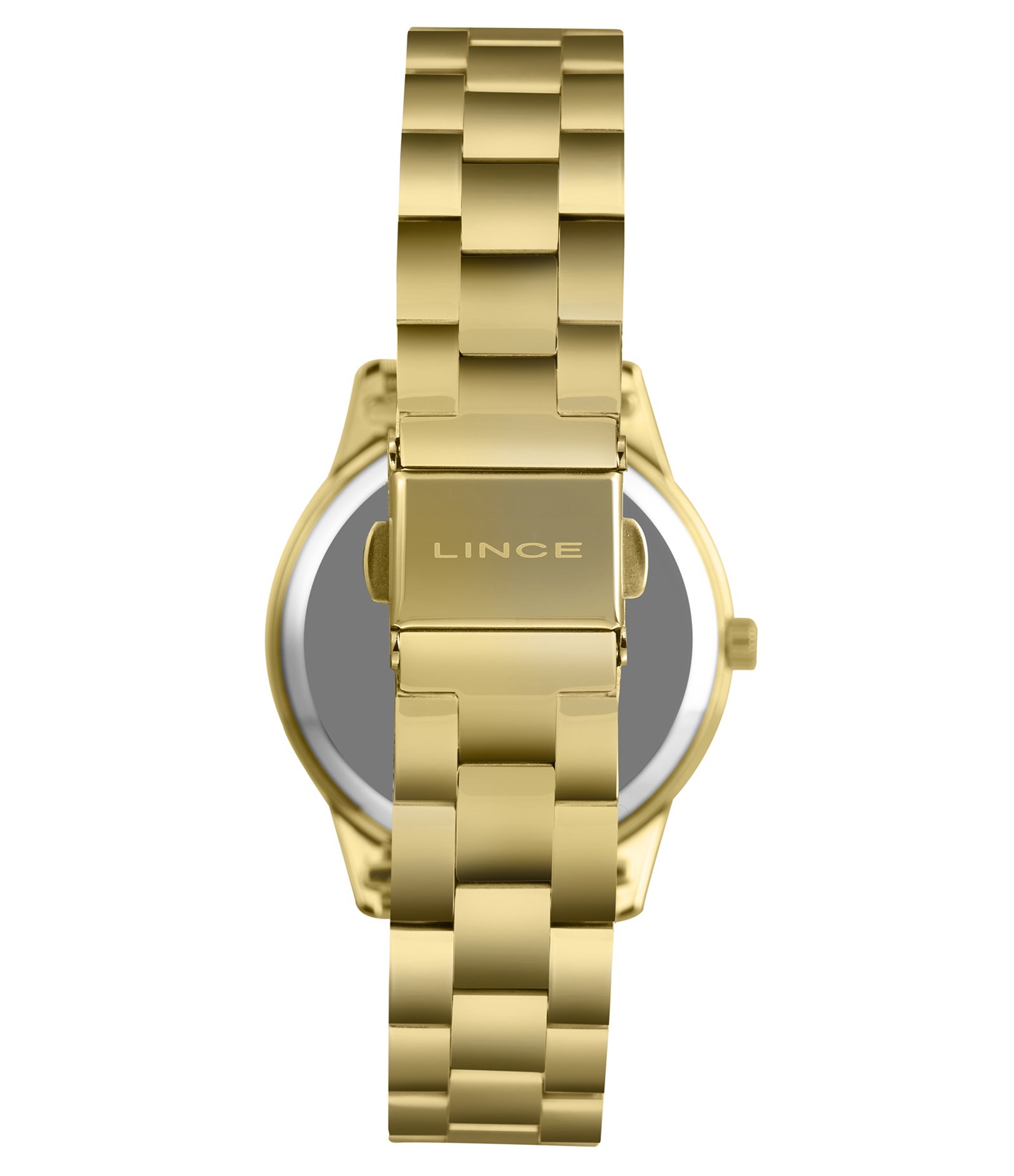 Relógio Analógico Aço Feminino Lince Dourado 2