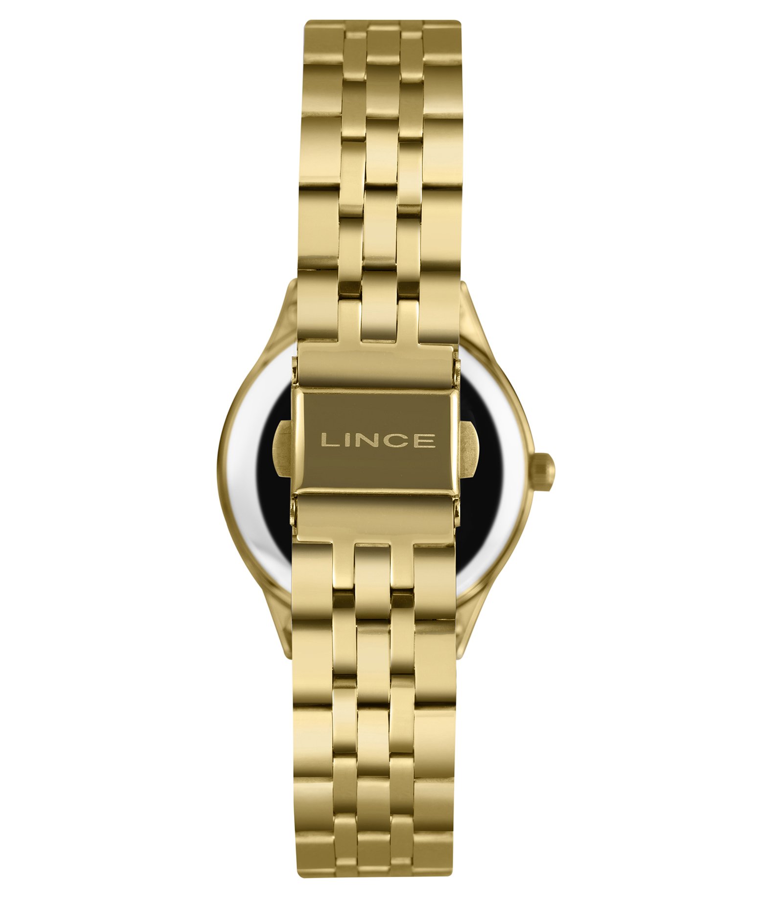 Relógio Analógico Aço Feminino Lince Dourado 3
