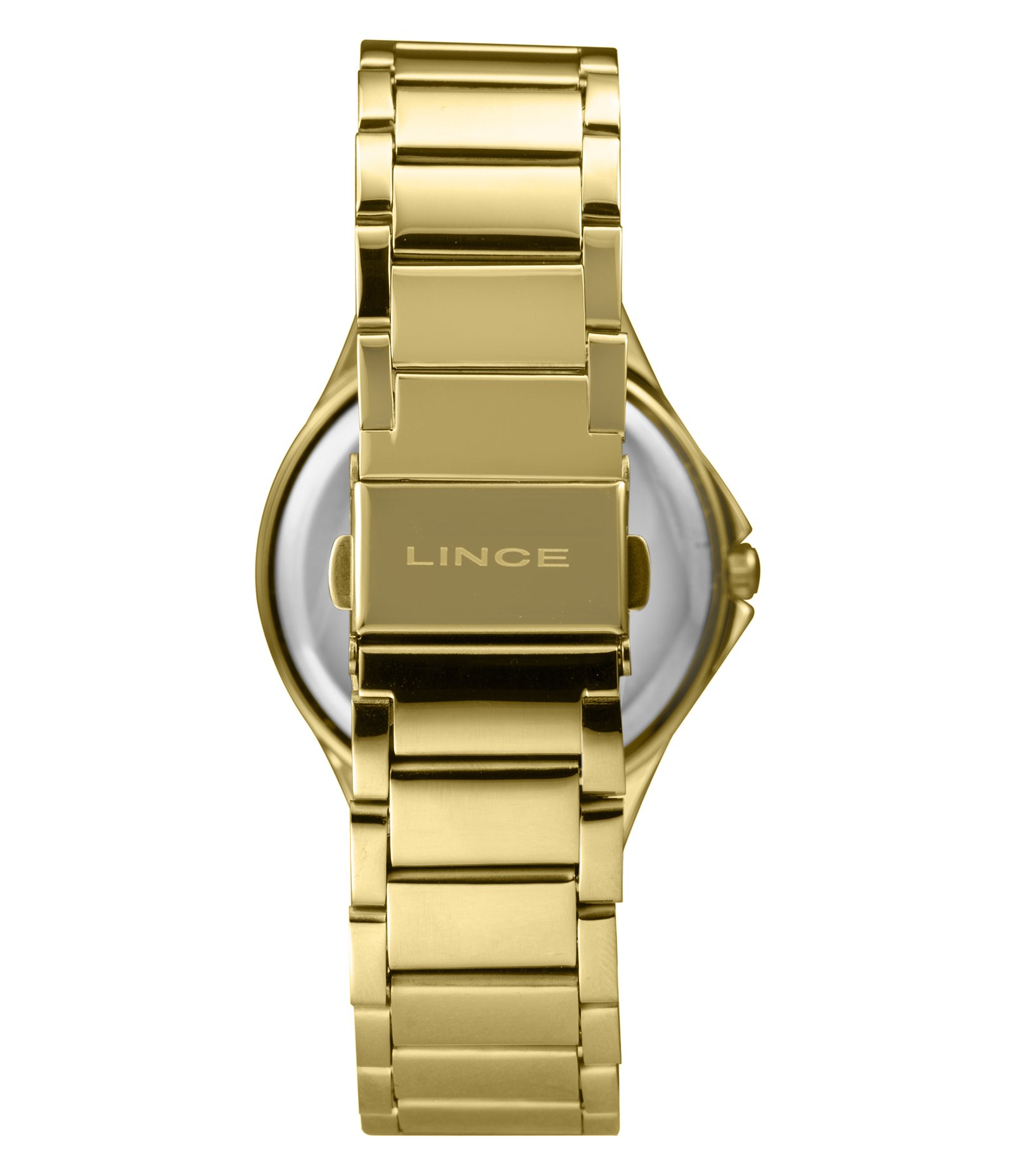 Relógio Analógico Aço Feminino Lince Dourado 3