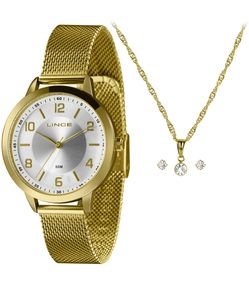 Relógio Feminino Analógico com Caixa em Metal e Pulseira em Aço Lince