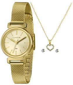 Relógio Analógico Aço Feminino Lince