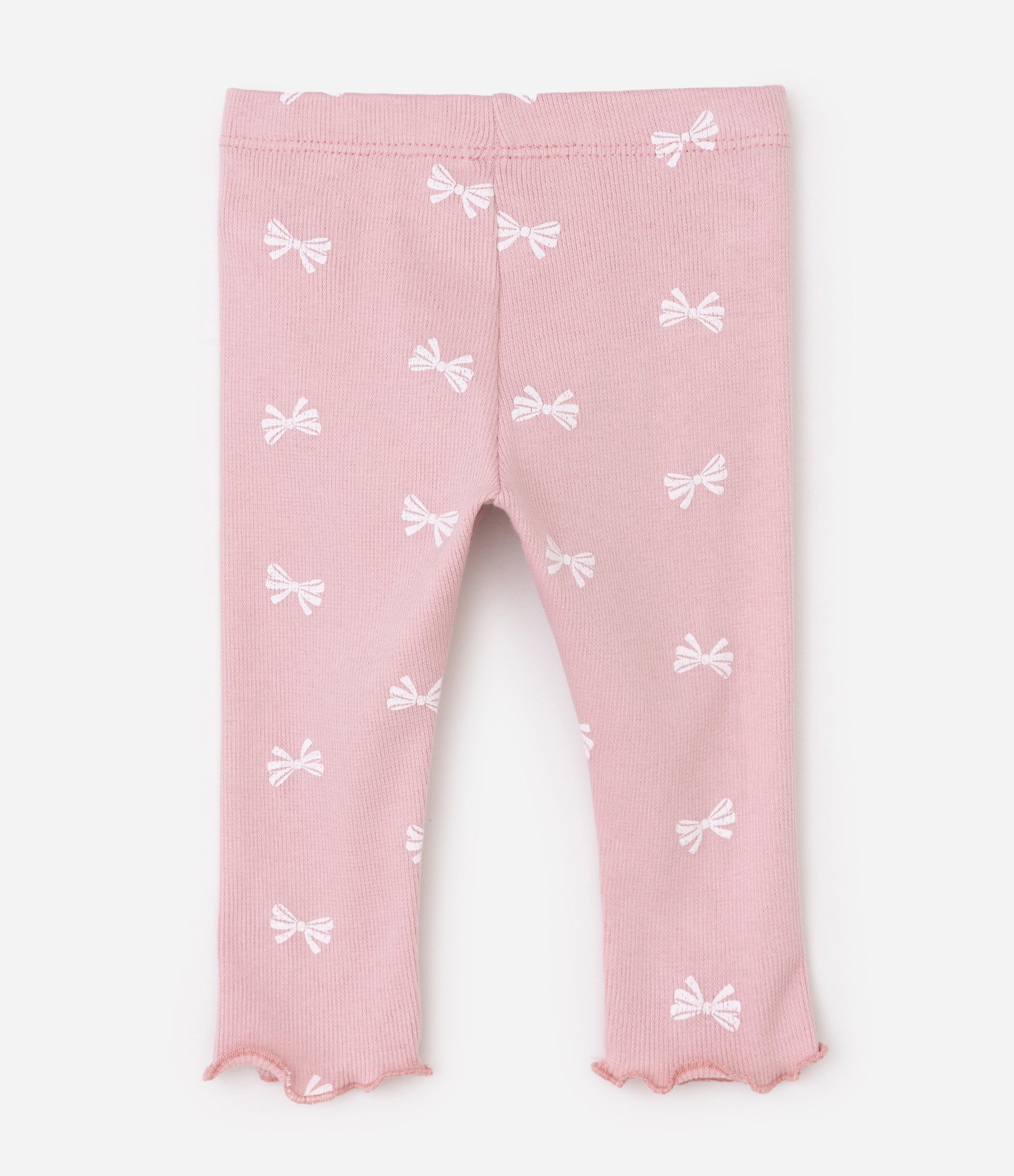 Conjunto Vestido Body e Legging com Lacinhos - Tam 0 a 18 Meses Rosa 6