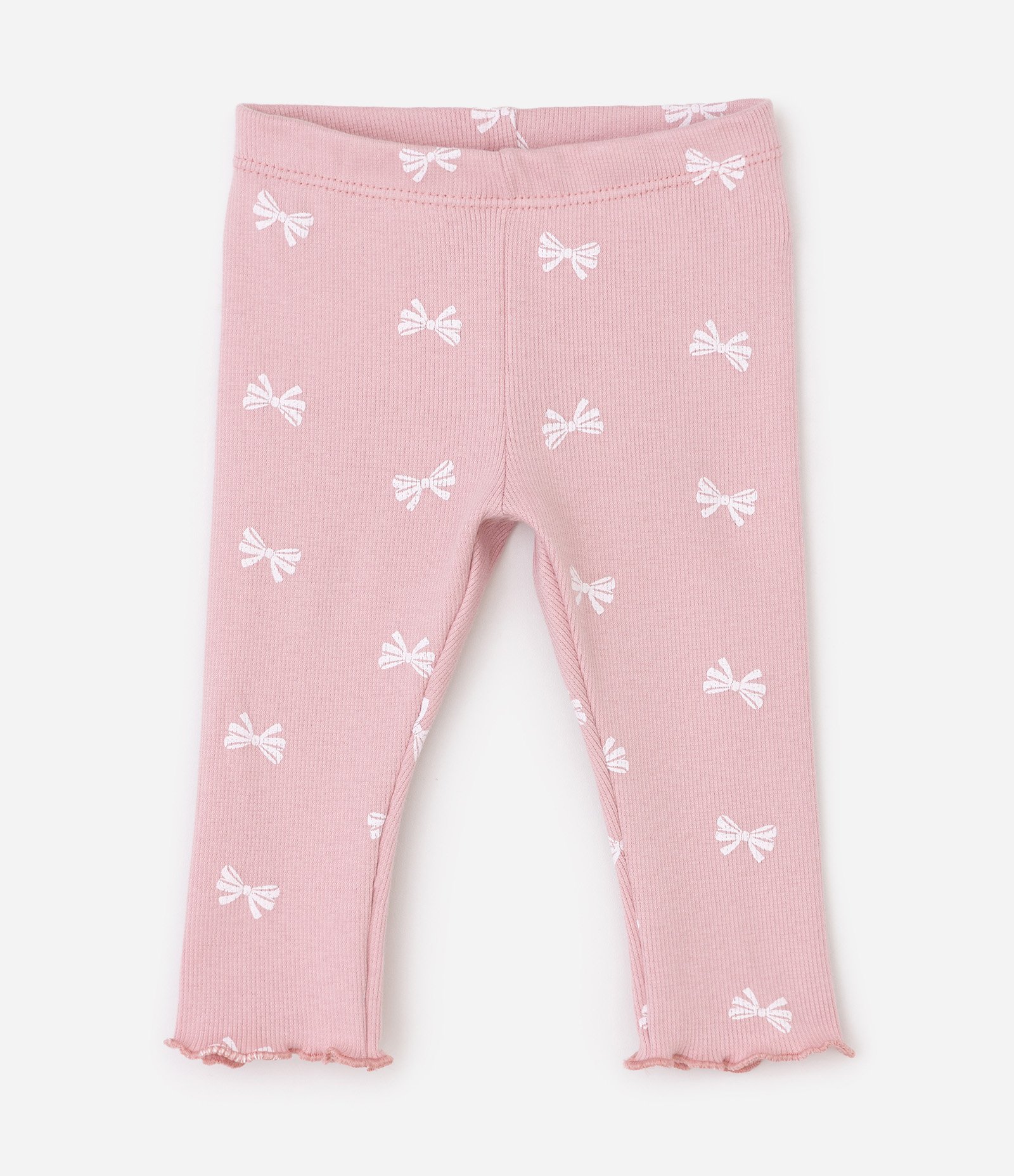 Conjunto Vestido Body e Legging com Lacinhos - Tam 0 a 18 Meses Rosa 5