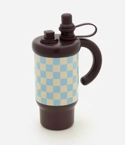 Copo Térmico com Estampa Xadrez 750ml