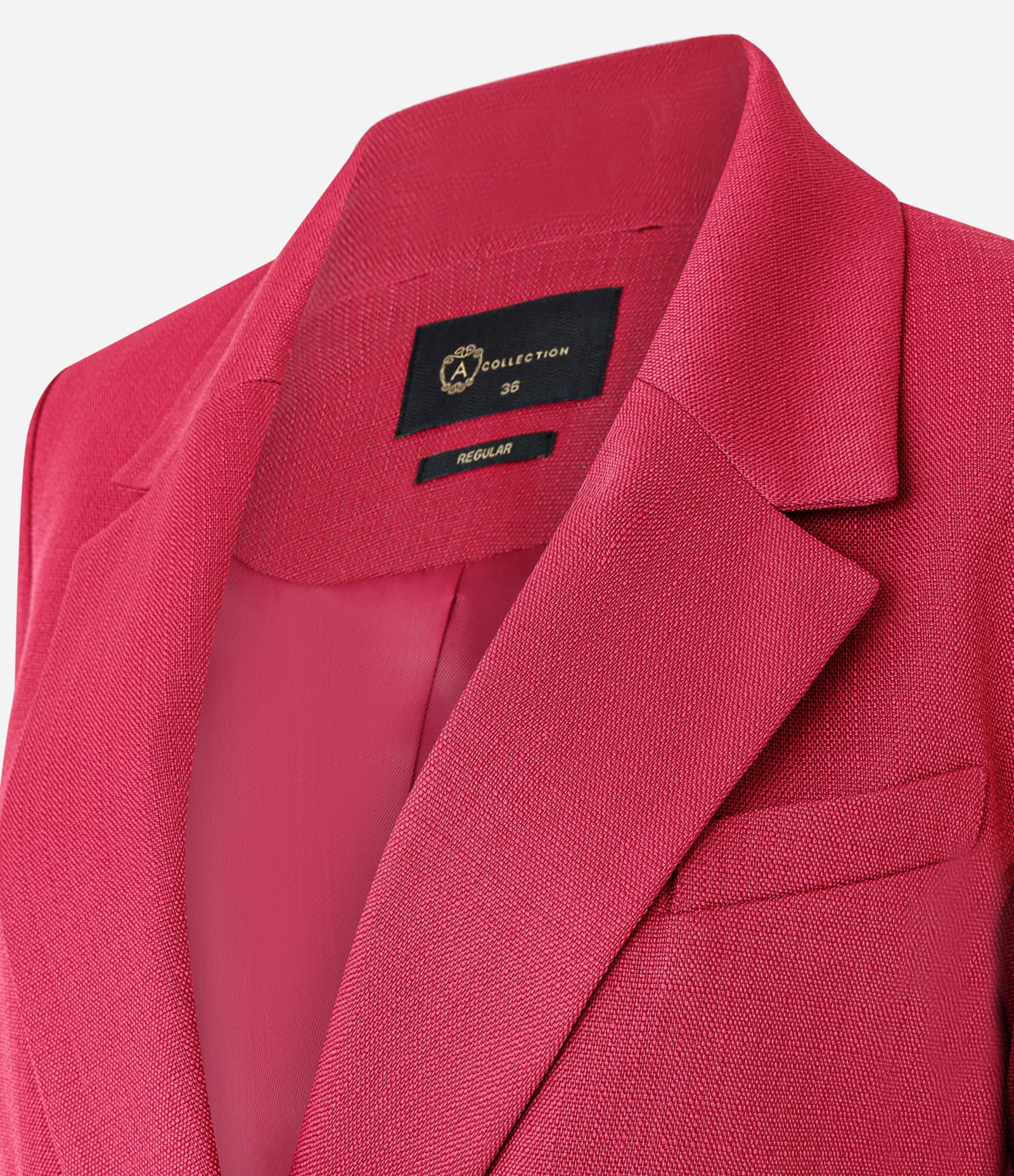 Blazer Transpassado com Botões Forrados Vermelho 6