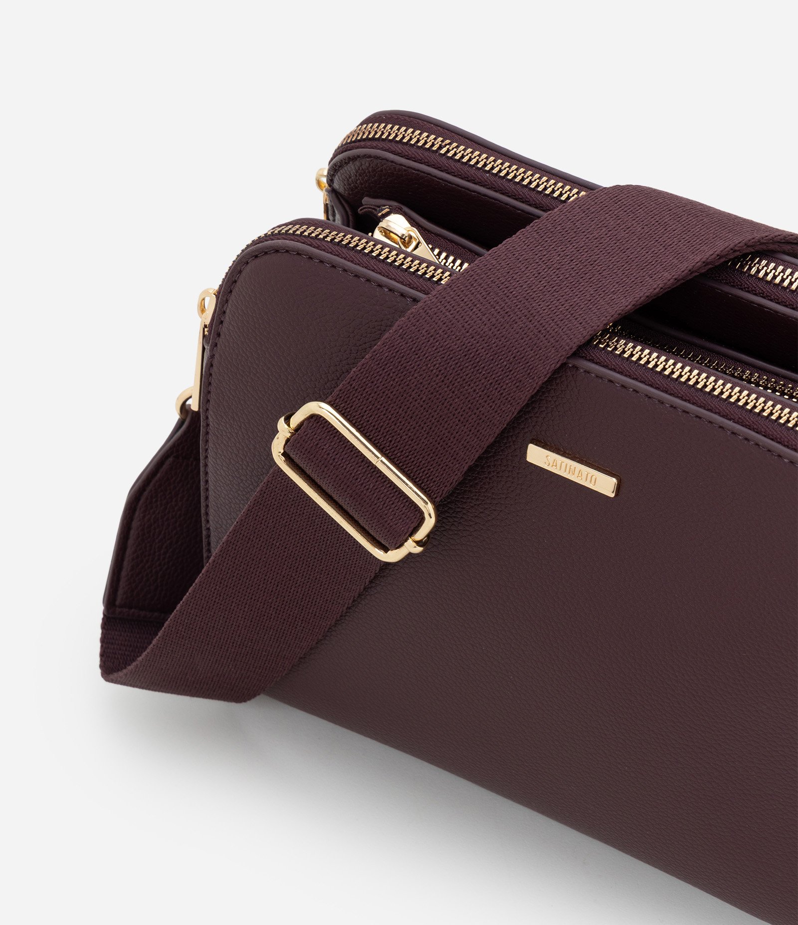 Bolsa Transversal Média em PU com Alça Ajustável Marrom 6