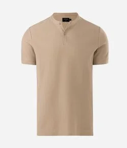 Camiseta Polo Slim em Piquet Texturizado