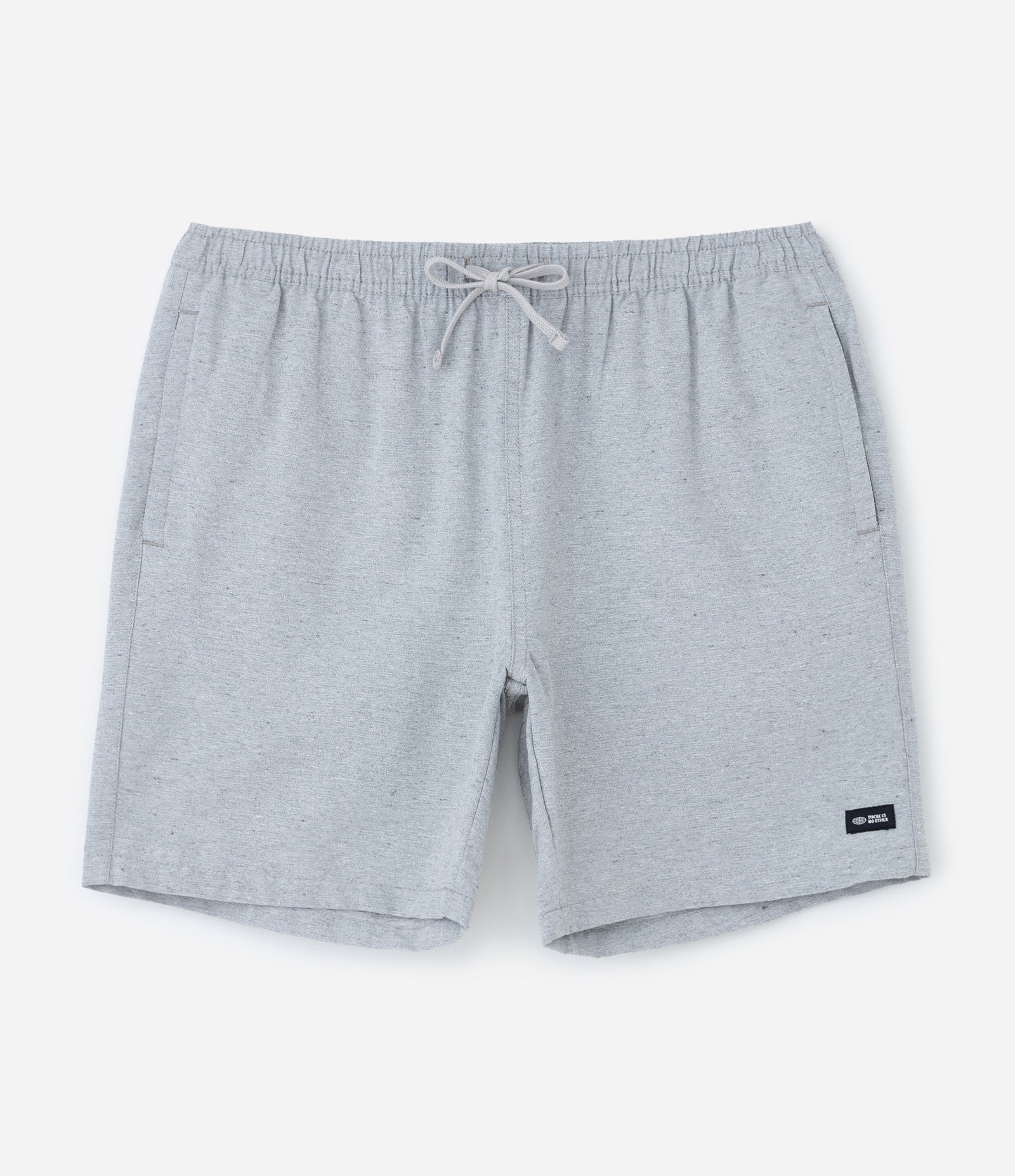 Bermuda em Algodão com Cós Elástico e Etiqueta Aplicada Cinza 1