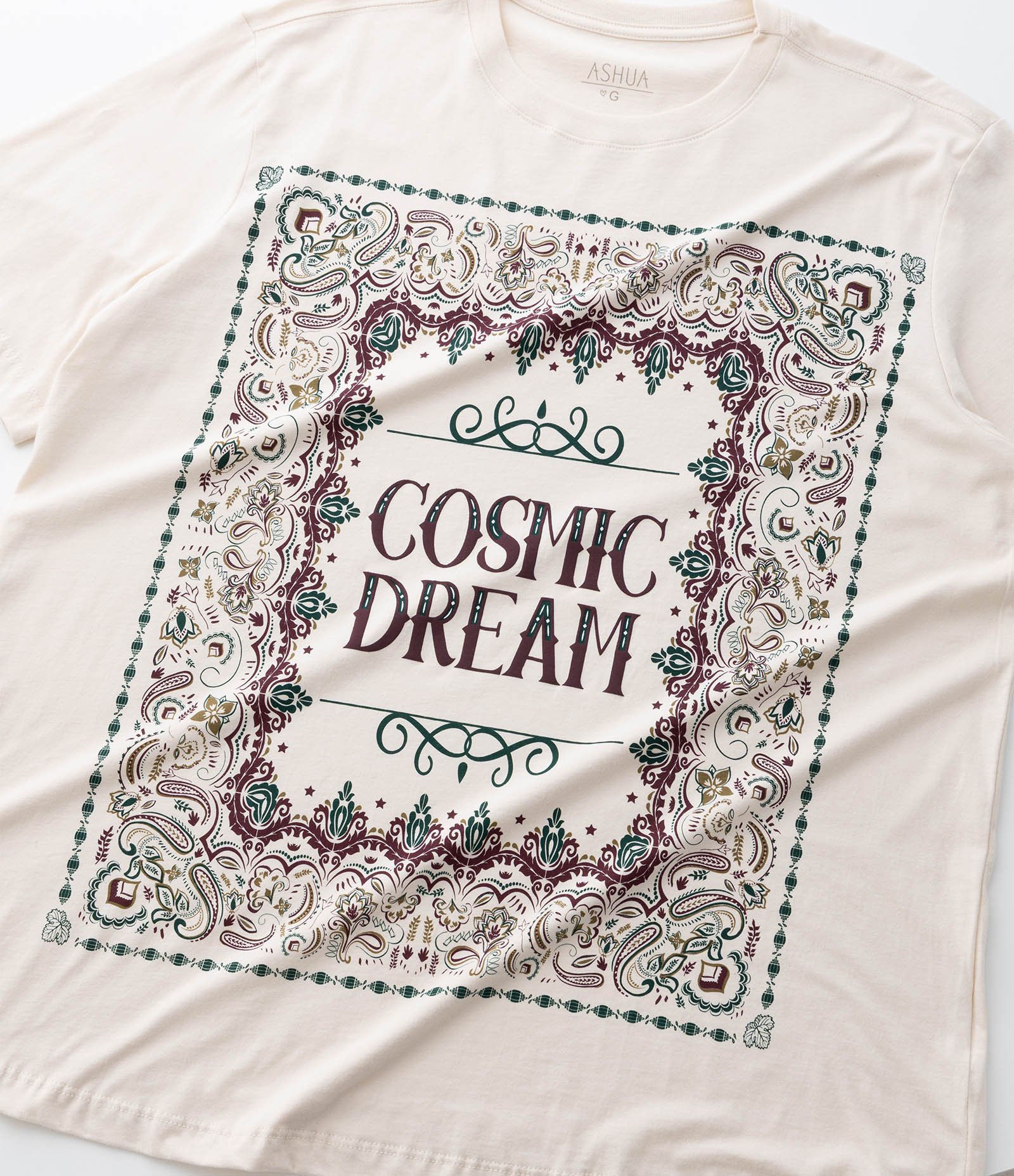 Camiseta Alongada com Estampa em Algodão Curve & Plus Size Bege 4