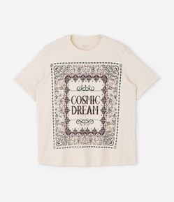 Camiseta Alongada com Estampa em Algodão Curve & Plus Size