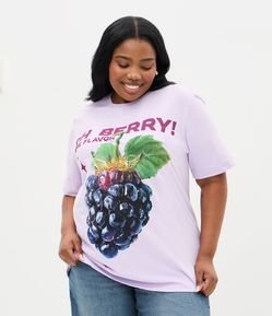 Camiseta Alongada Oh Berry Amora Curve & Plus Size