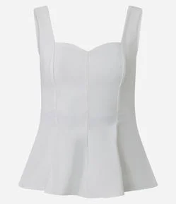 Blusa Peplum Sem Manga em Bengaline