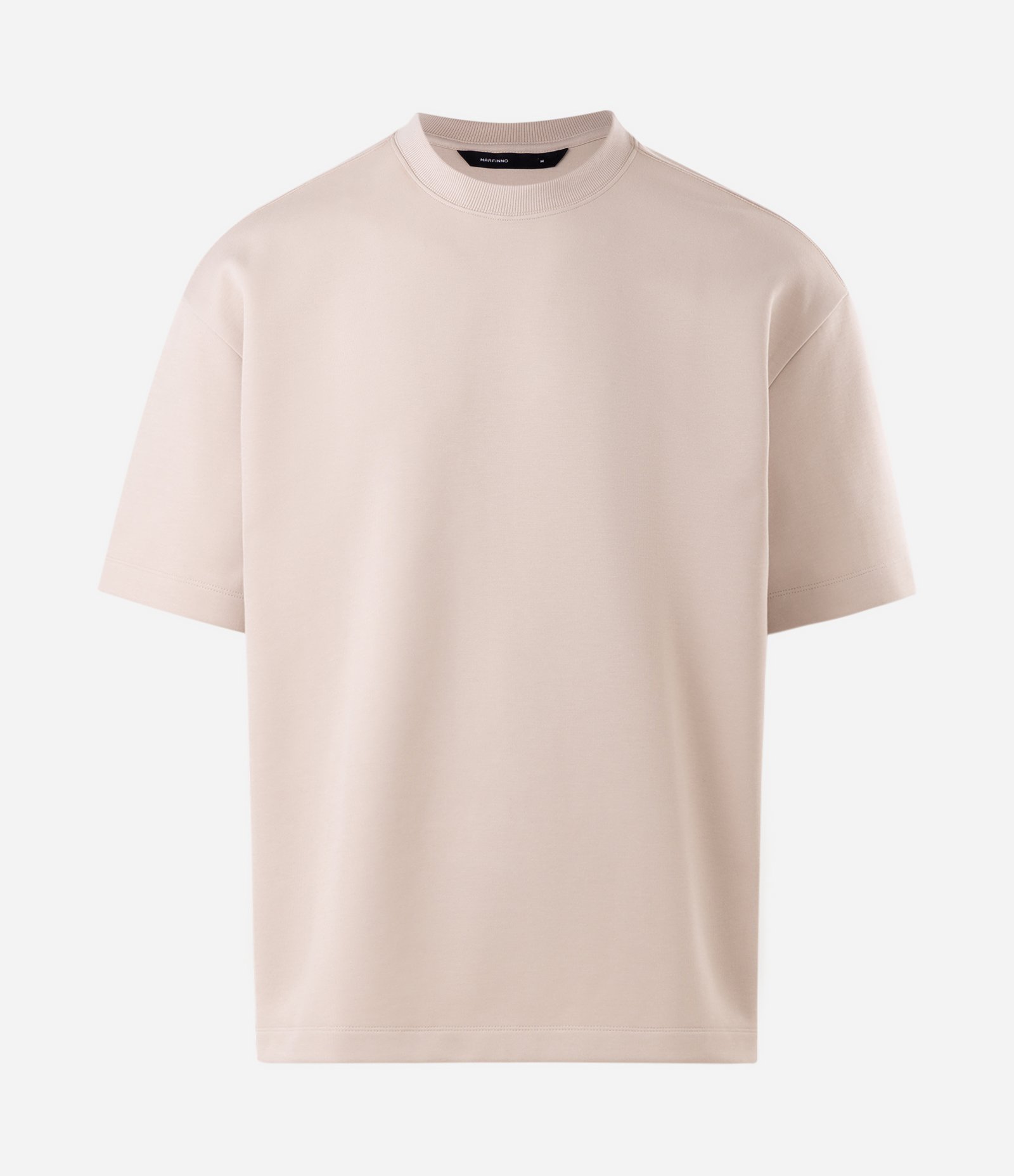Camiseta Boxy Tech em Malha Pesada Bege 5
