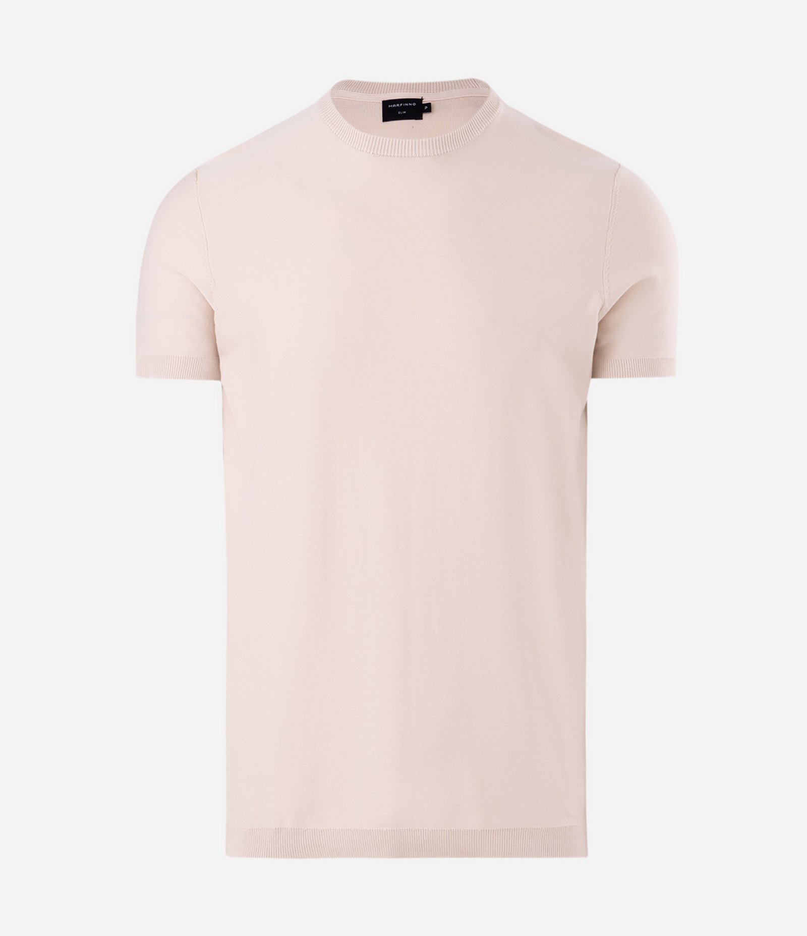 Camiseta Manga Curta Retilínea Slim Bege 4