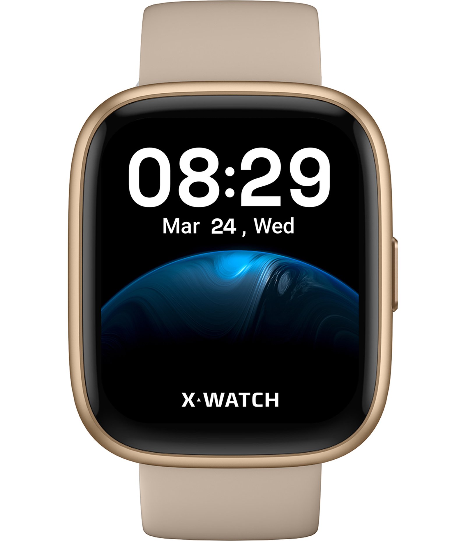 Relógio Smartwatch Silicone e Metal Feminino Xwatch Bege 1