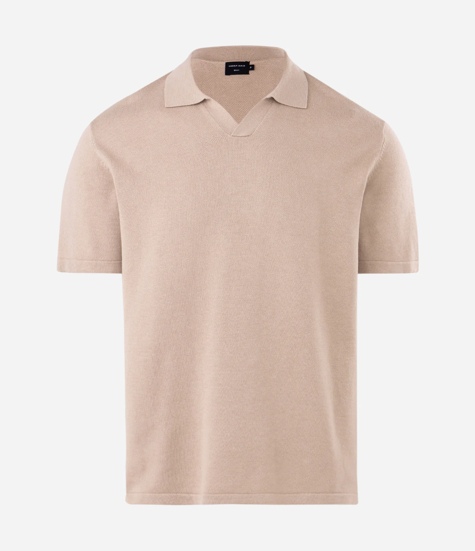 Polo Boxy Tricô Texturizada Algodão Bege 5