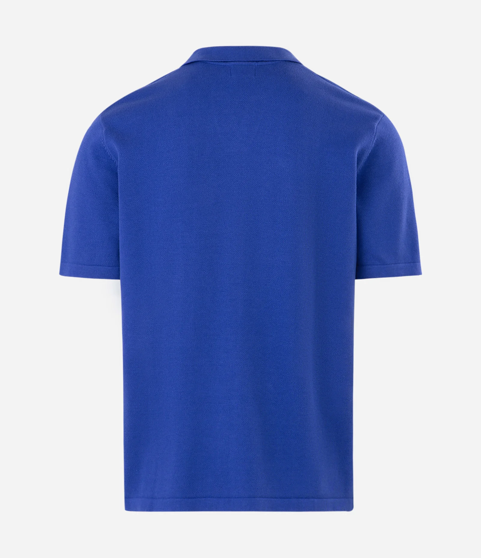 Polo Boxy Tricô Texturizada Algodão Azul 6