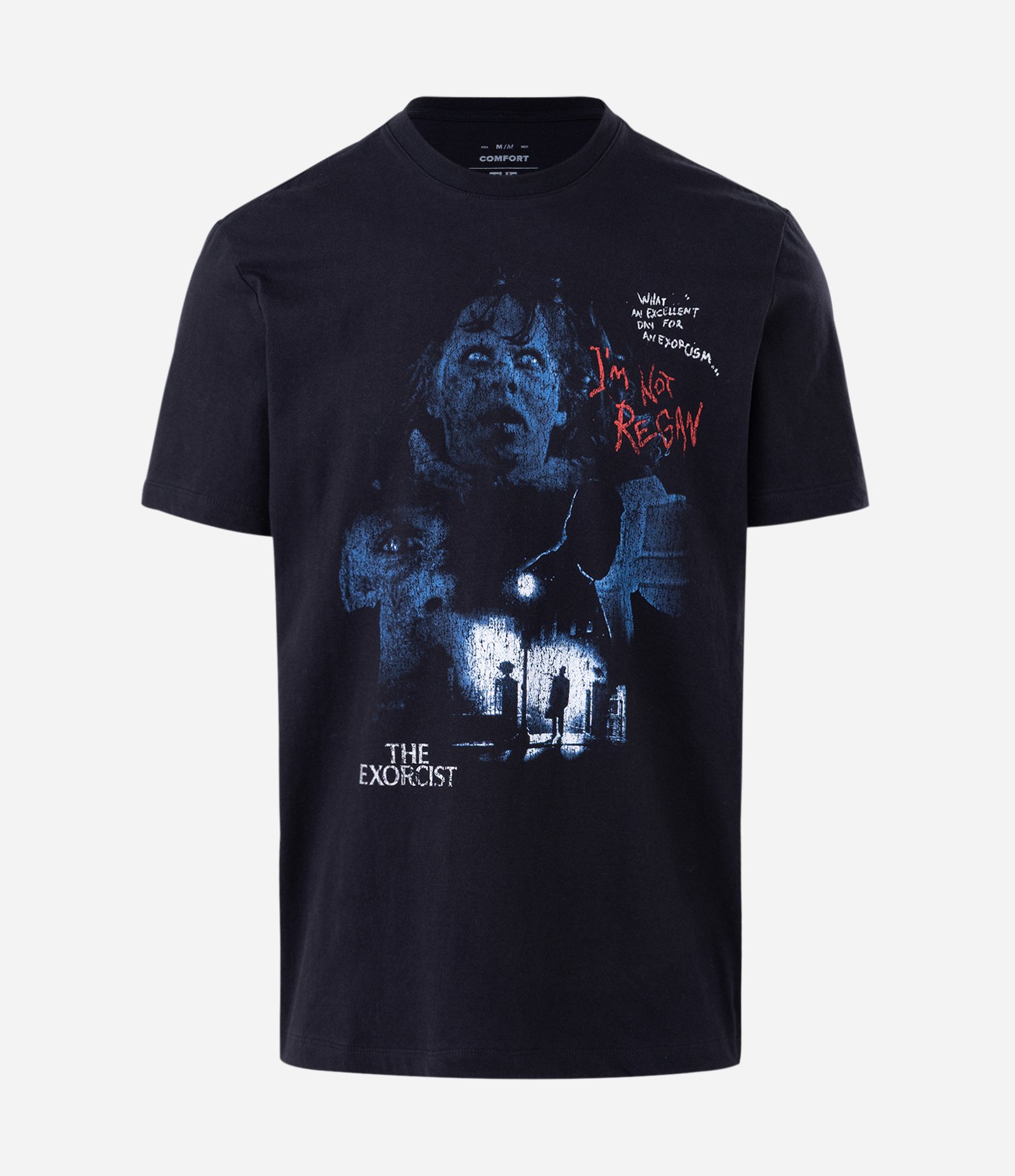 Camiseta Manga Curta em Algodão com Estampa O Exorcista Preto 5