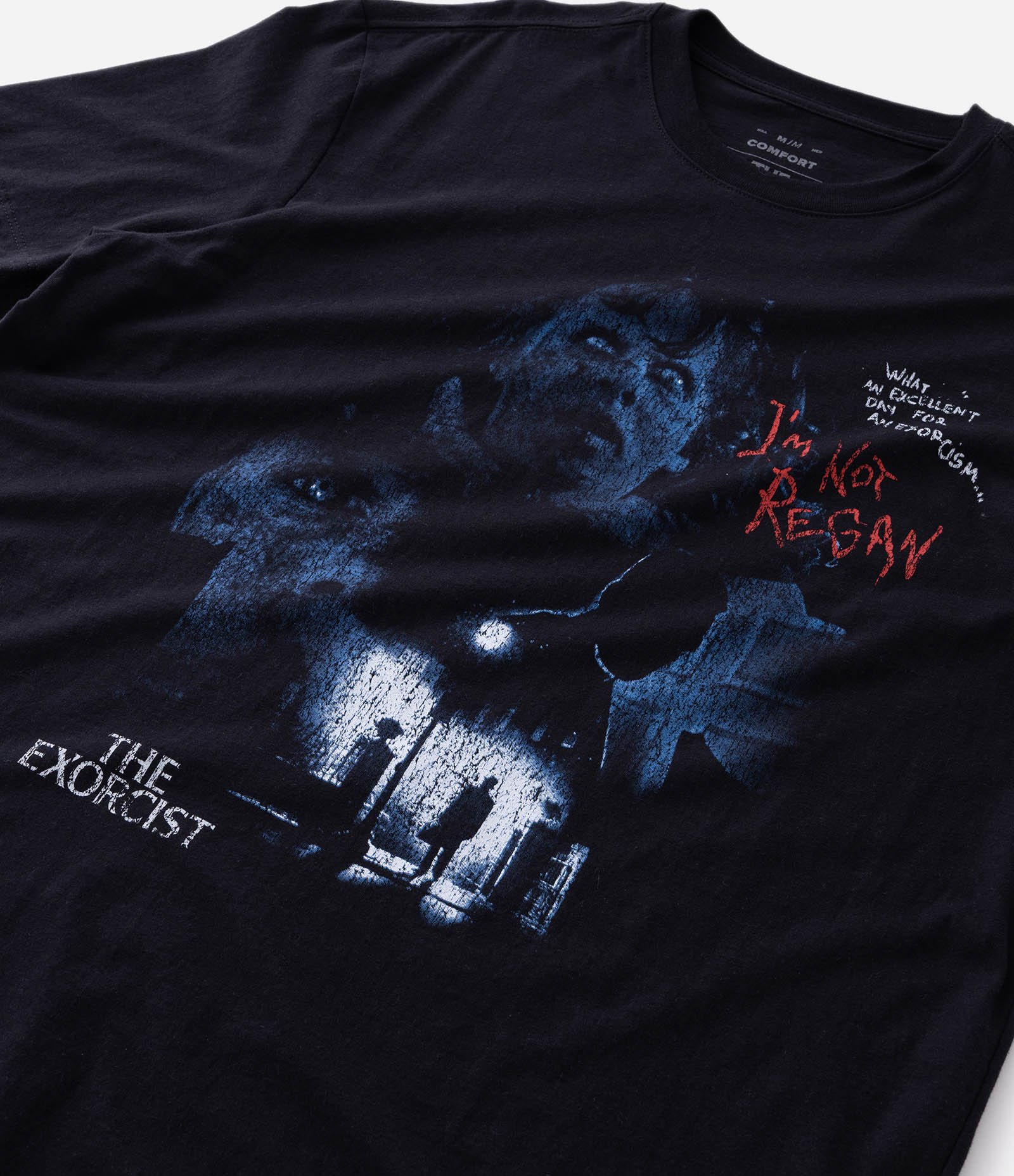 Camiseta Manga Curta em Algodão com Estampa O Exorcista Preto 8