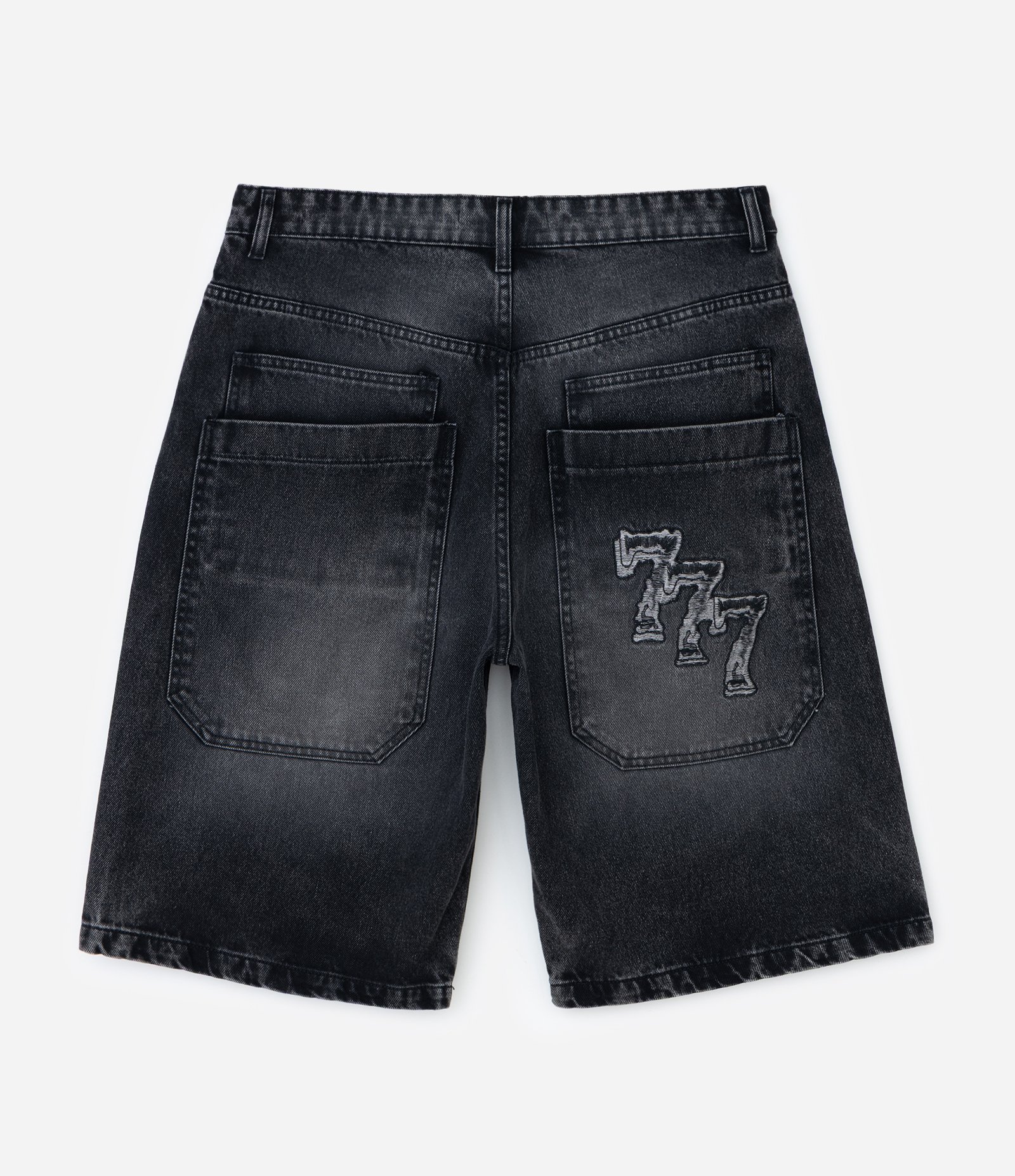Bermuda Baggy Relaxed em Jeans com Bolso Duplo Veigh Preto 8