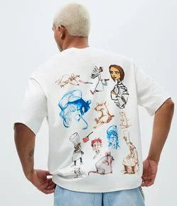 Camiseta Boxy Manga Curta em Algodão Estampa Ratatouille