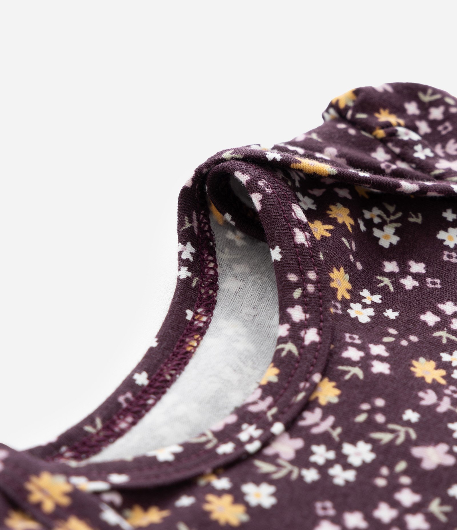 Body Infantil com Floral Liberty – Tam 0 a 18 Meses Vinho Escuro 4