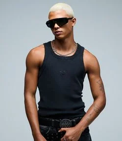 Regata Muscle com Bordado Logo Veigh