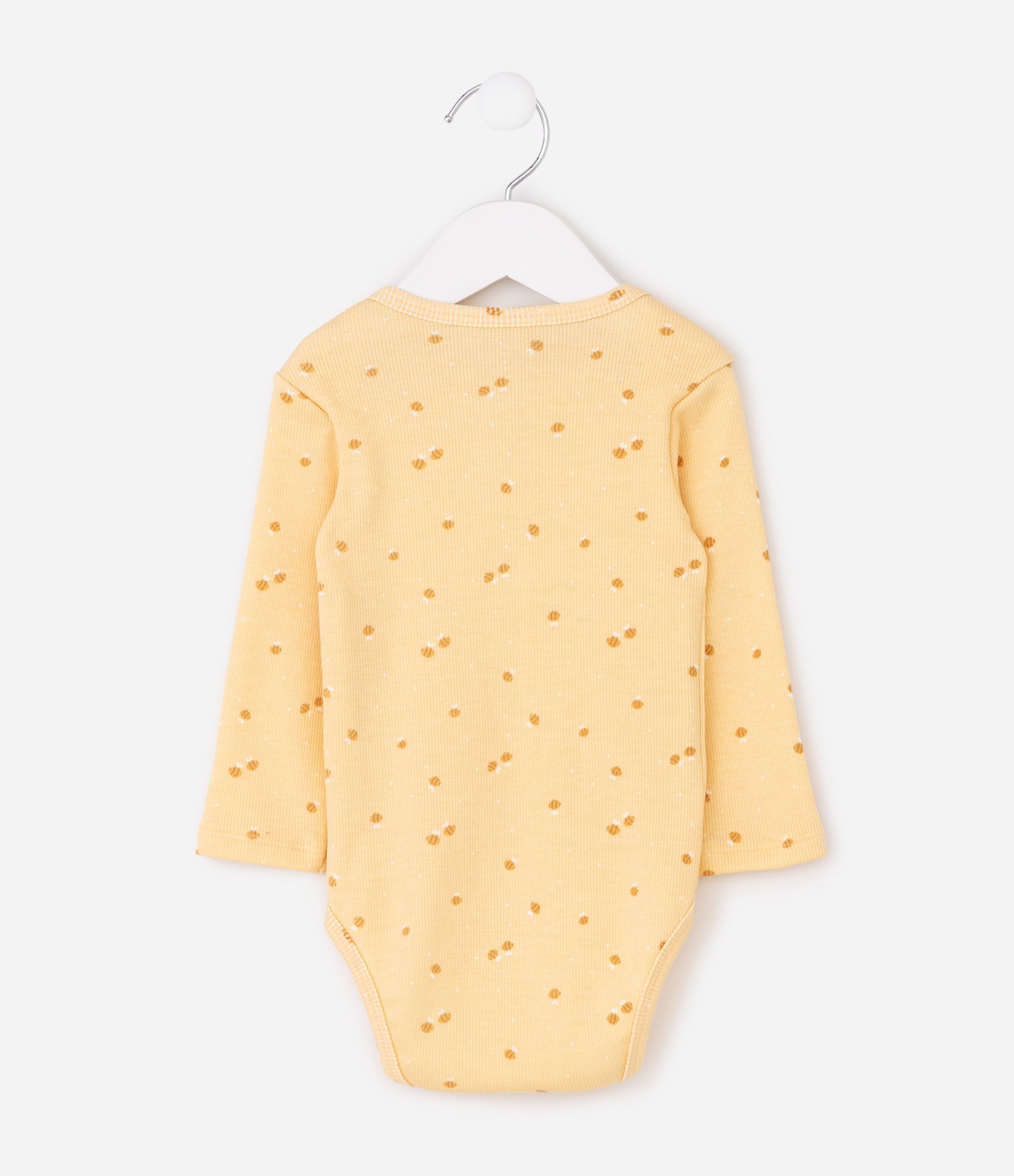 Body Infantil em Ribana com Estampa Abelhinhas – Tam 0 a 18 Meses Amarelo 2
