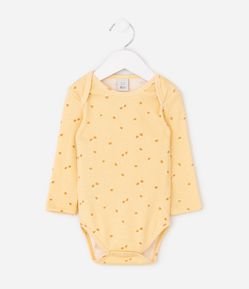 Body Infantil em Ribana com Estampa Abelhinhas – Tam 0 a 18 Meses