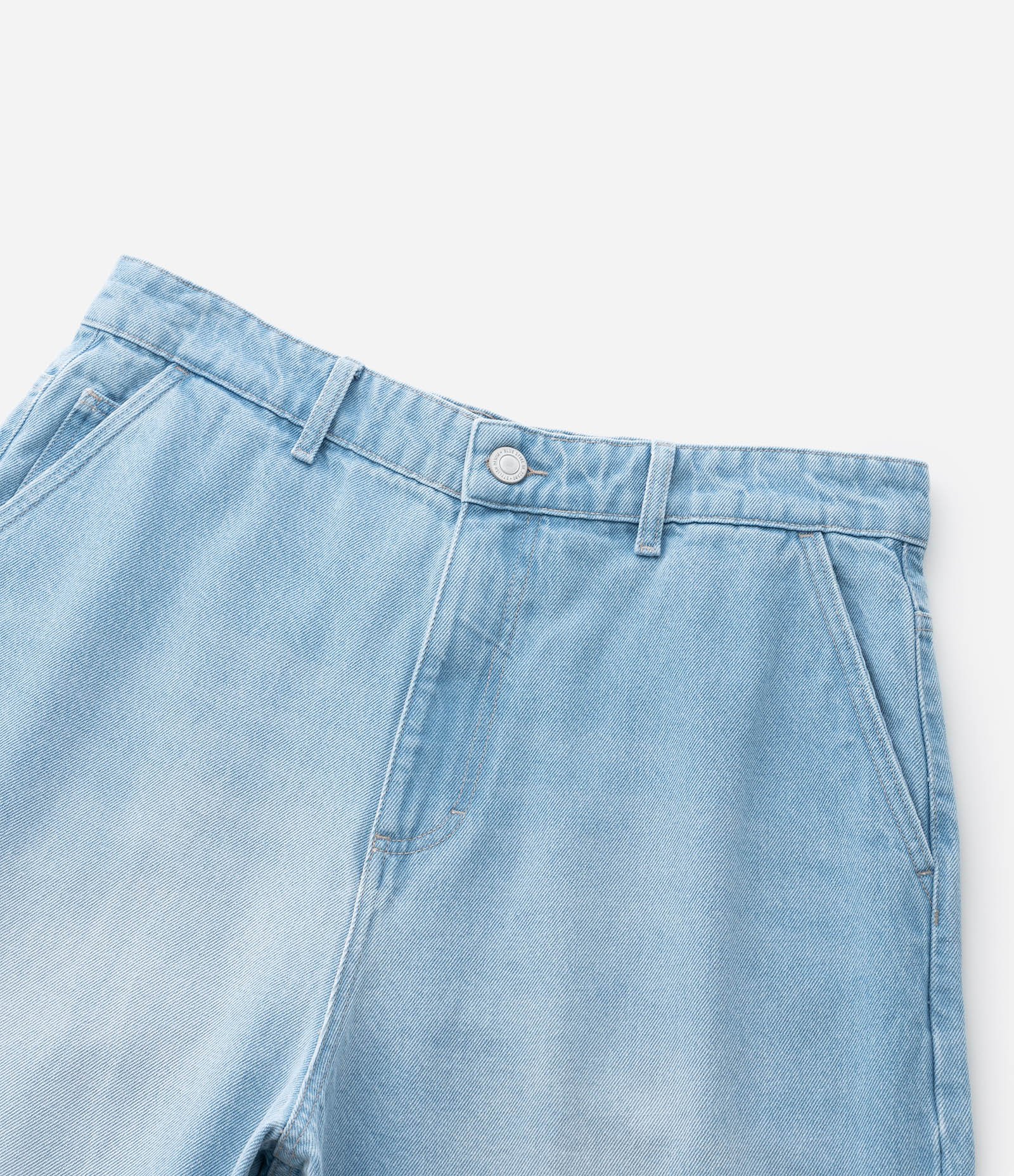 Calça Loose em Jeans Azul 4