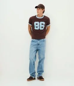 Calça em Jeans Reta Vintage