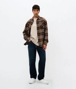 Calça em Jeans Reta Vintage