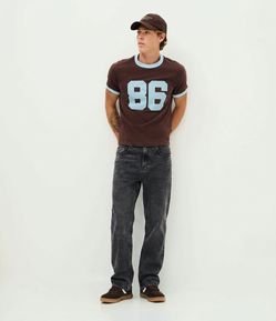 Calça em Jeans Reta Vintage