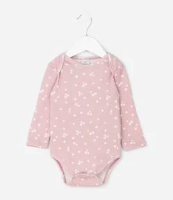 Body Infantil em Ribana com Estampa Floral Liberty – Tam 0 a 18 Meses