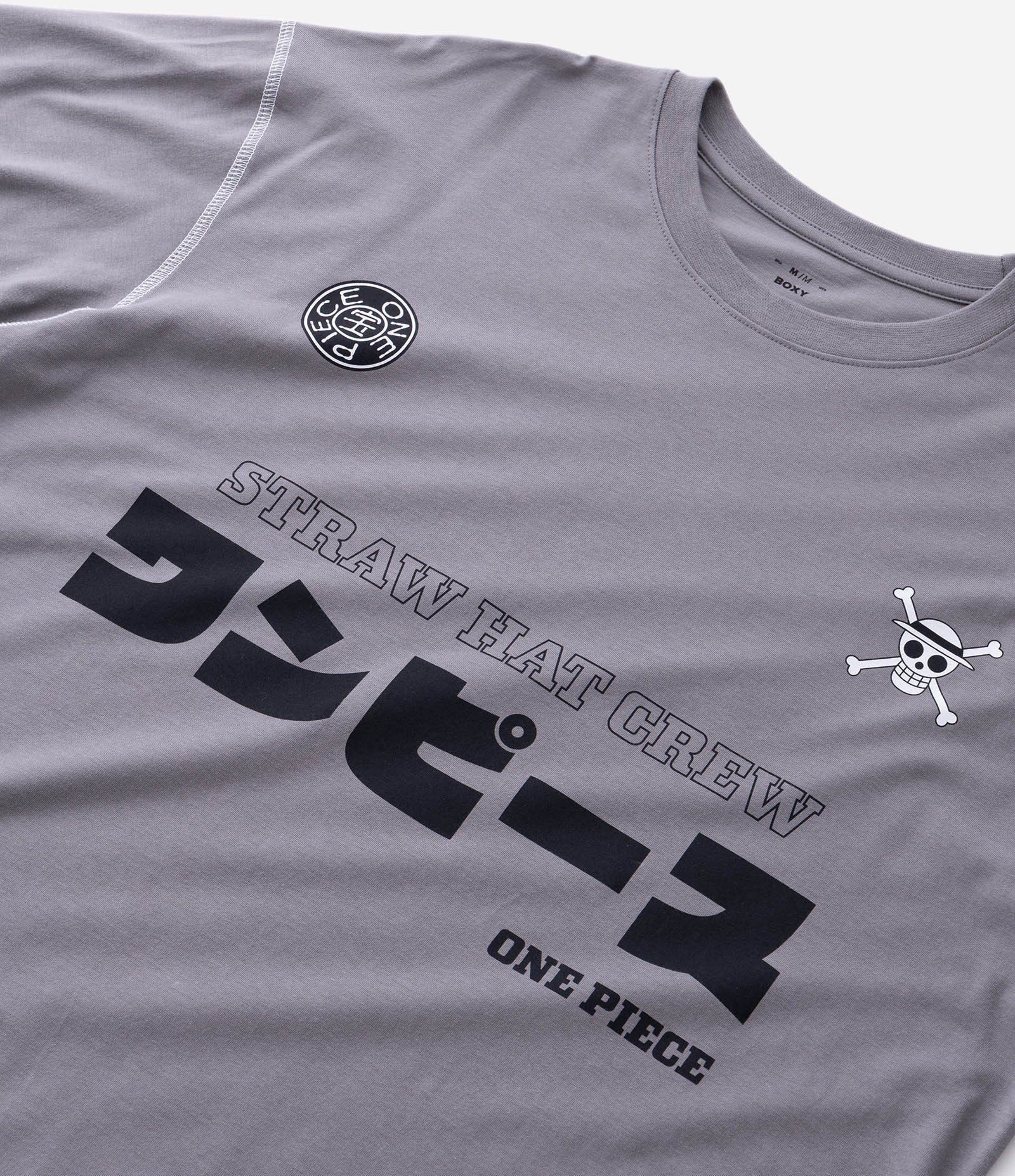 Pijama Curto em Algodão com Estampa One Piece Cinza 11