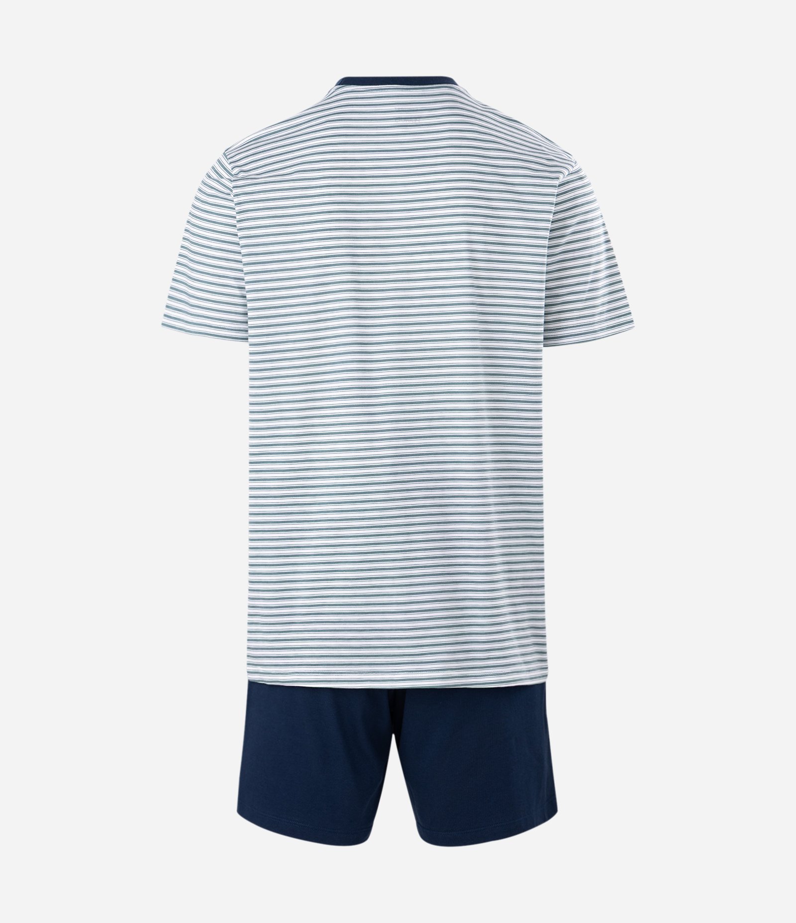 Pijama Curto em Algodão Listrado com Estampa Peanuts Records (Snoopy) e Bermuda de Pijama Verde Verde 6