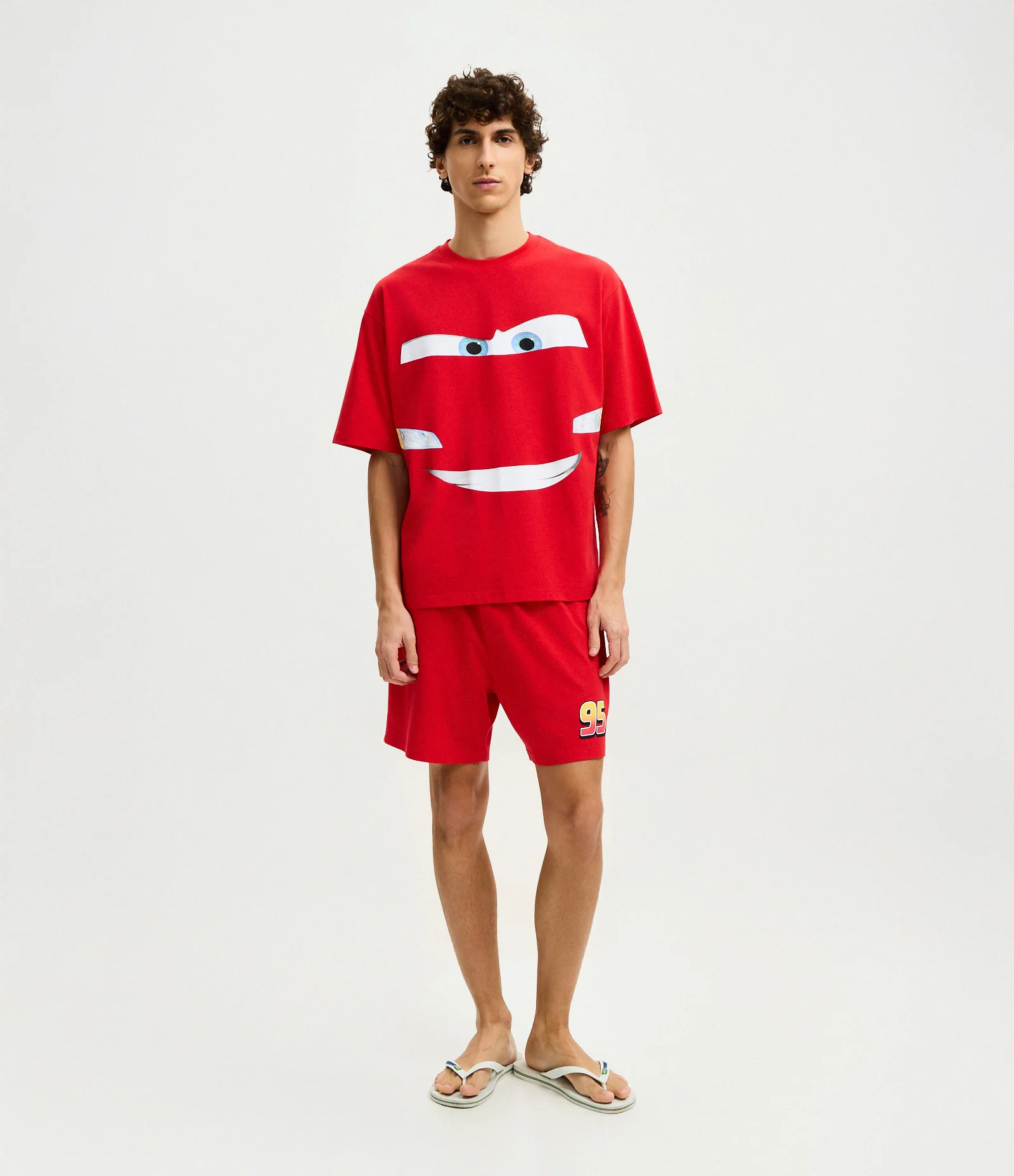 Pijama Boxy Manga Curta em Algodão Relâmpago McQueen Relâmpago McQueen 1