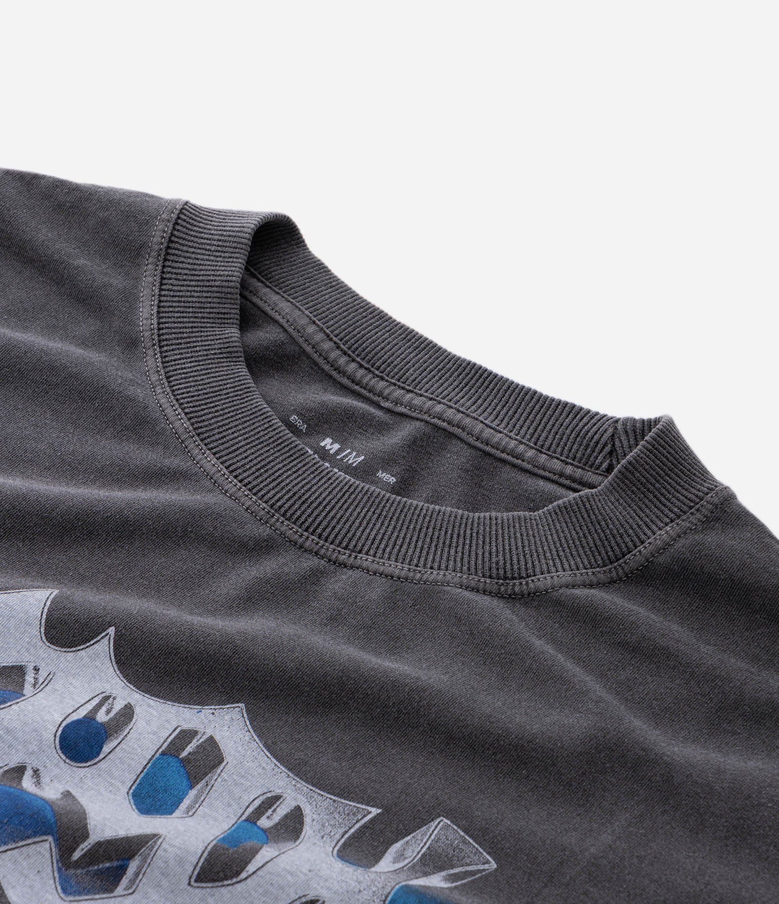 Camiseta Relaxed em Algodão com Estampa Dados Veigh Cinza 10