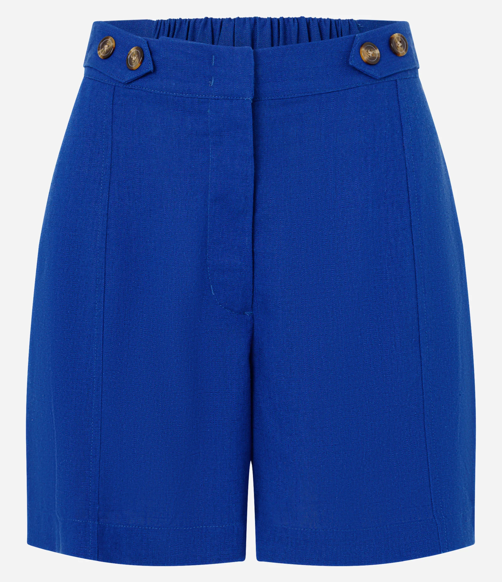 Short em Viscolinho com Cós Elástico Azul 3