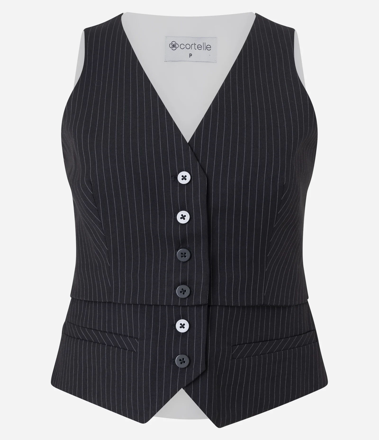 Colete Alfaiatado com Efeito de Sobreposição Preto 6