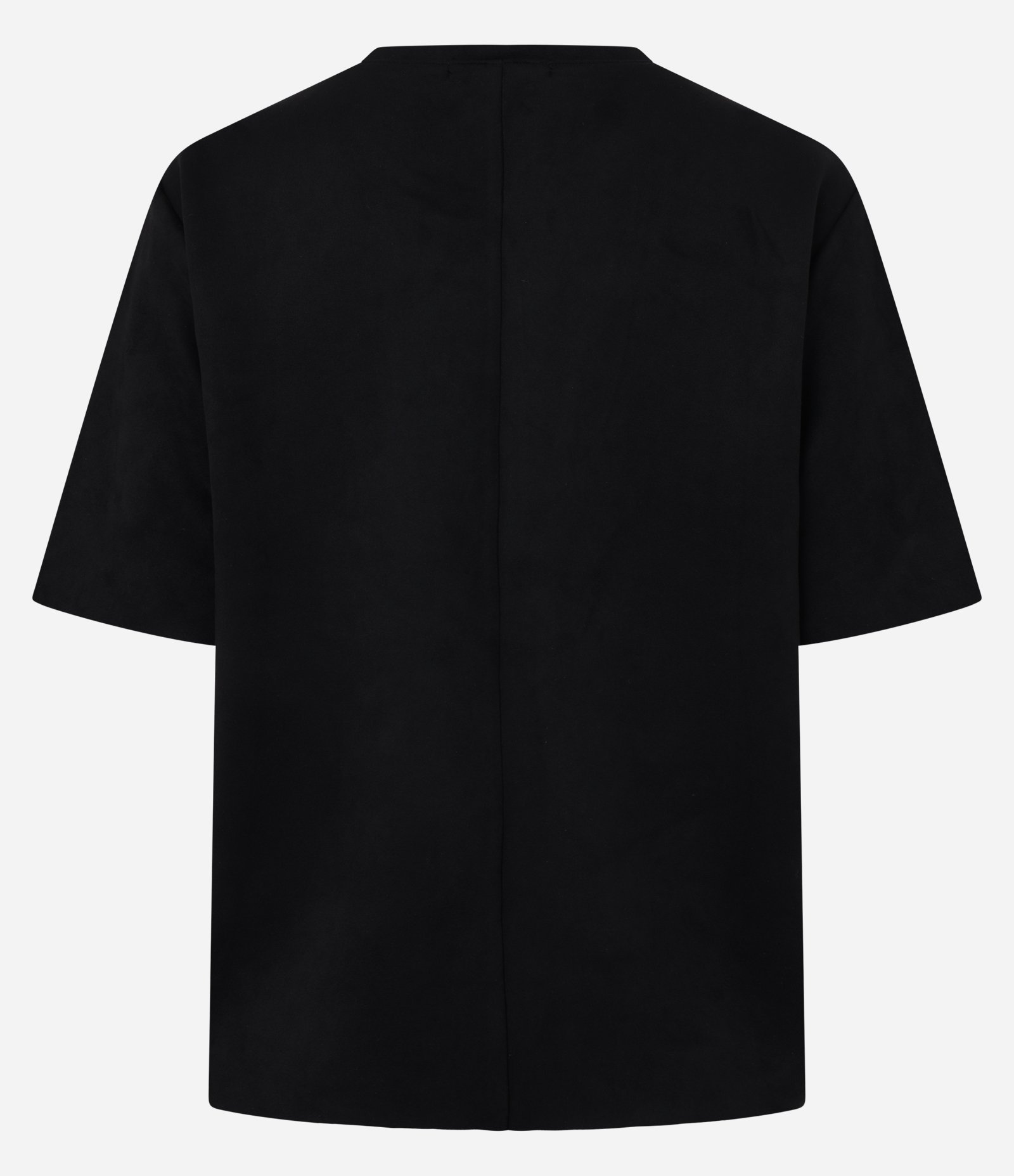 Camiseta Regular em Suede com Brilho na Gola Preto 3