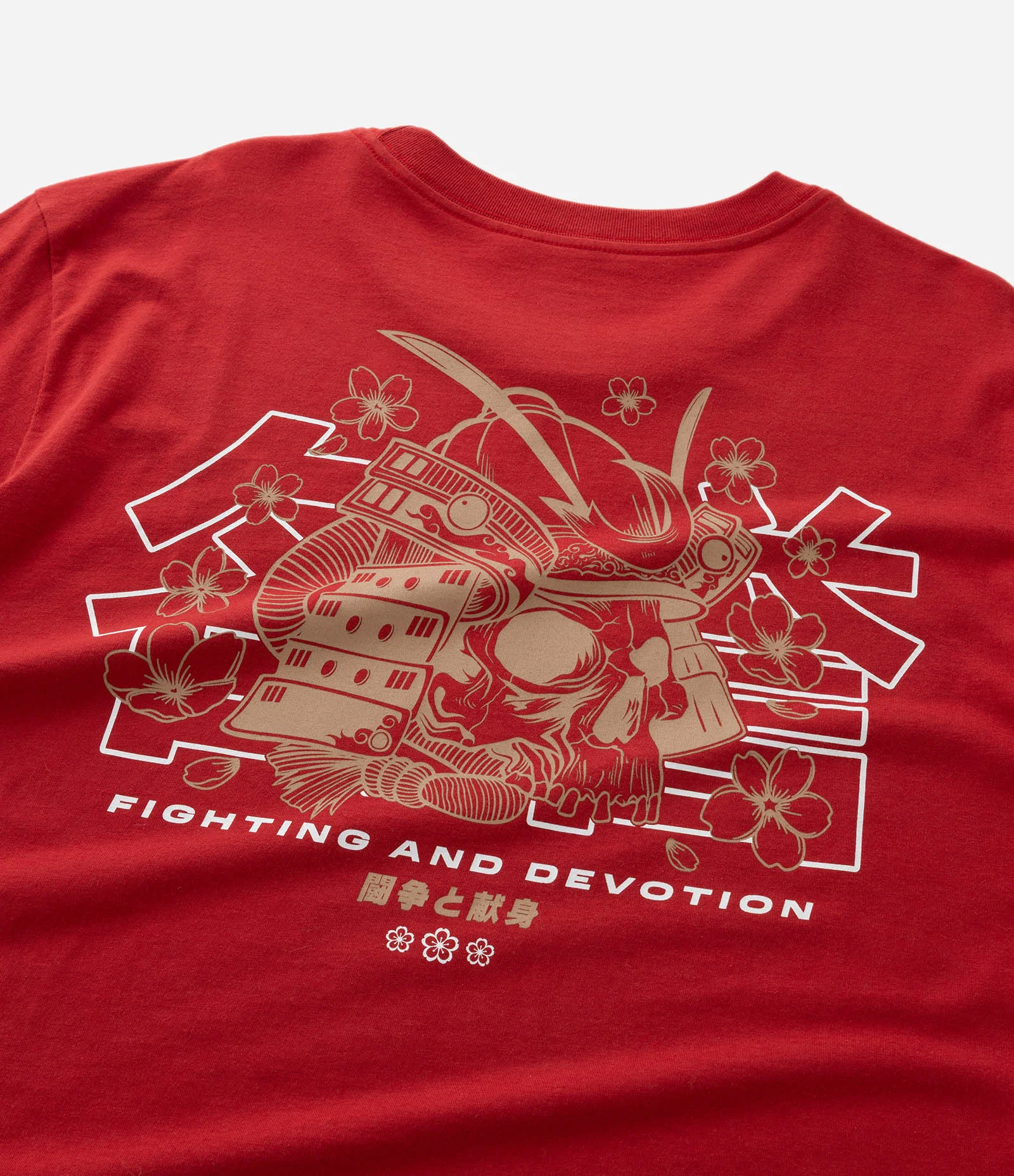 Camiseta Comfort Manga Curta em Algodão com Estampa e Lettering Fighting Vermelho 8