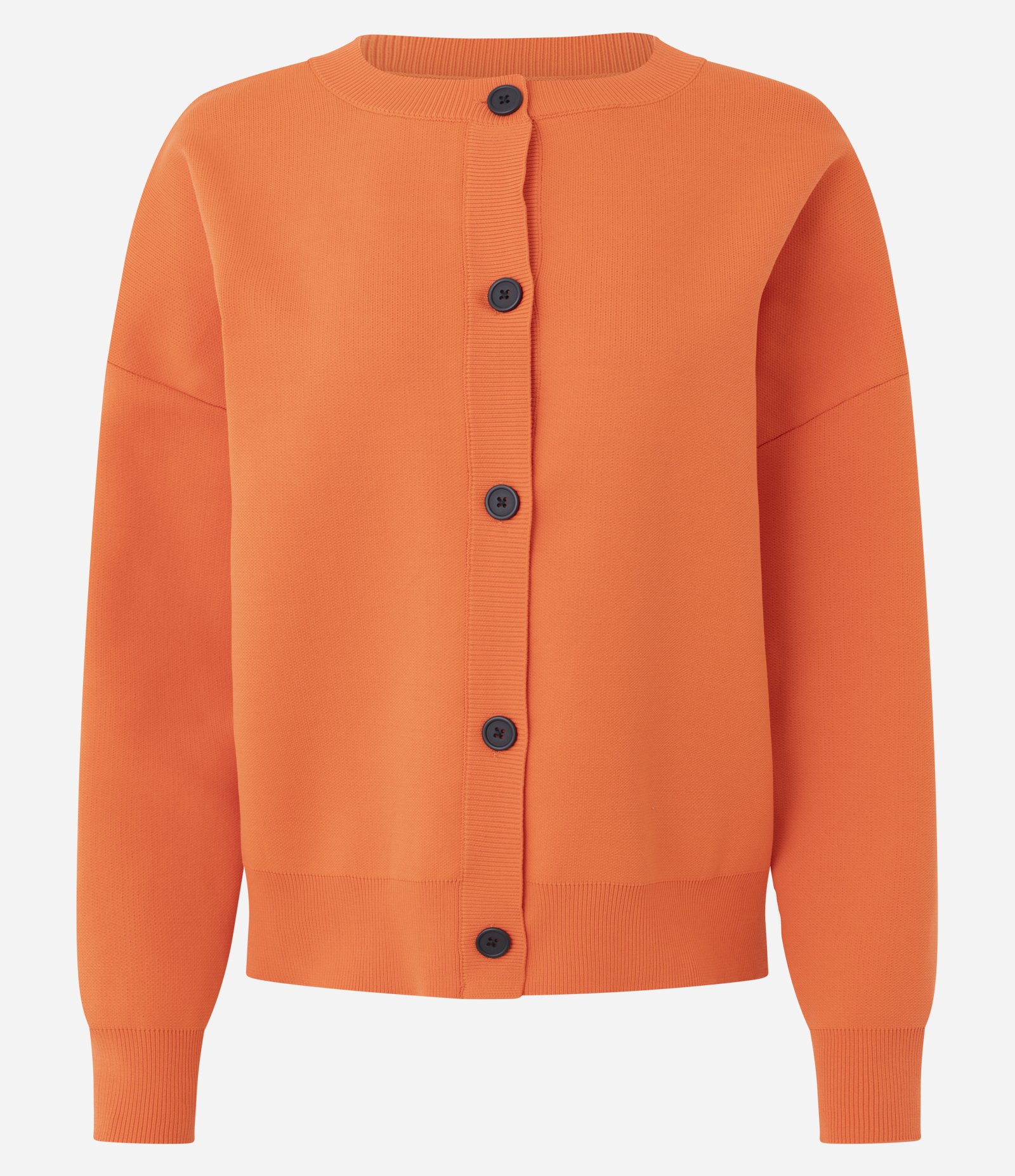 Cardigan Over em Tricô com Botões e Punhos Ajustados Laranja 5